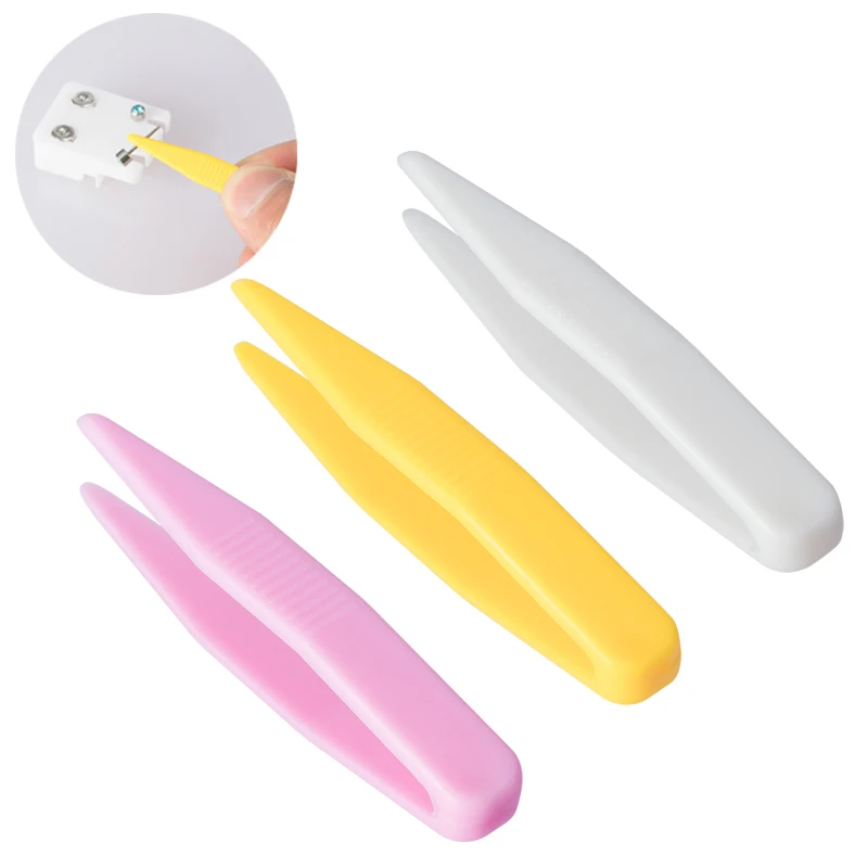 10 sztuk plastikowe koraliki pęseta do modeli do budowy Puzzle dla dzieci zabawki dla dzieci zacisk klips kleszcze akcesoria narzędzia DIY tworzenia biżuterii