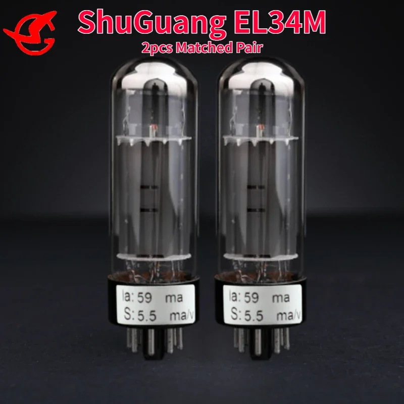 ShuGuang Re-engraving EL34M Vacuum Tube Upgrade EL34 EL34A EL34B 6CA7 Tube Valve Matching Amplifier High Fidelity Matched Quad