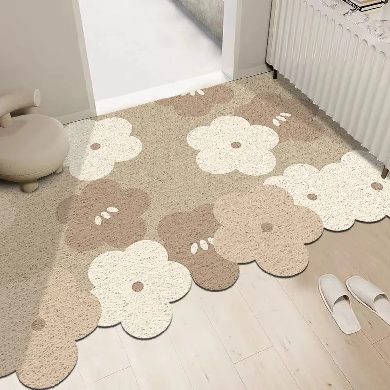 

Silk Circle Entrance Door Mat Dirt Resistant and Dirt Resistant Foot Mat Cloud Shaped Door Mat Cutting At The Entrance