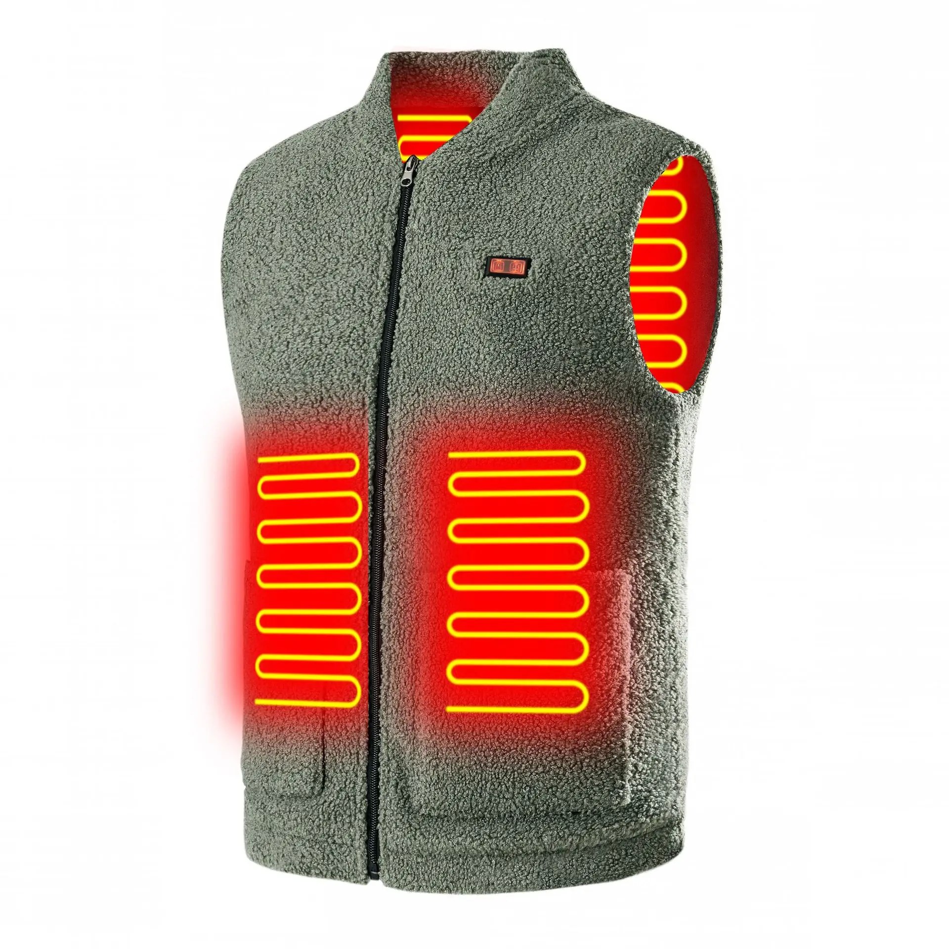 Winter USB Heated Vest 3-speed Adjustable Temperature Self-heating Vest Washable Sleeveless Heating Jacket for Outdoor Sport