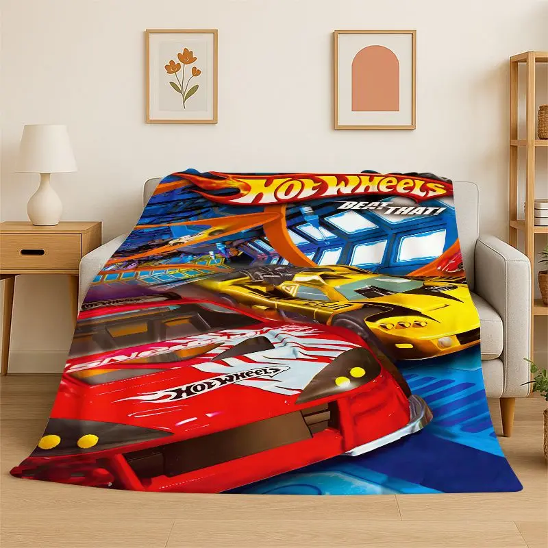 Racing Car H-Hot Wheels MOTO Soft Flannel Throw Blanket,Warm Cozy Blanket for Bed,Couch,Sofa,Bedroom,Living Room,Travel,Picnic
