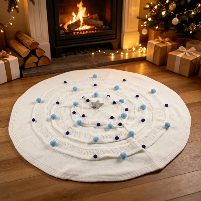 Handwoven Blankets Nap Gifts Novelty Party Gifts Creative Christmas Tree Blankets Gifts for Friends Christmas Tree Blankets