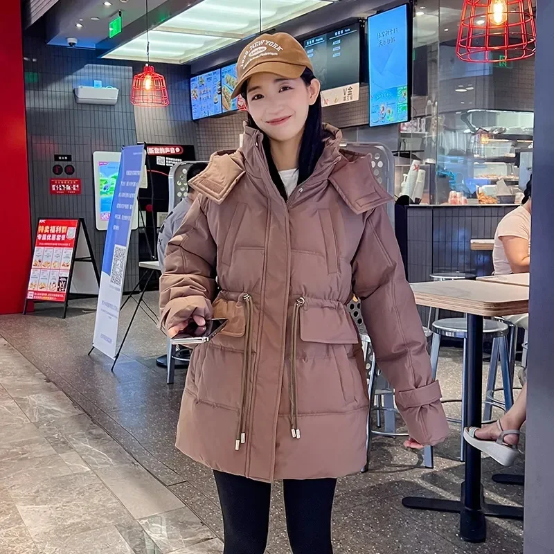 2024 Winter New Jacket Women Thick Long Parka Hooded Coat Female Fashion Jackets Long-Sleeved Parkas Women's Clothing