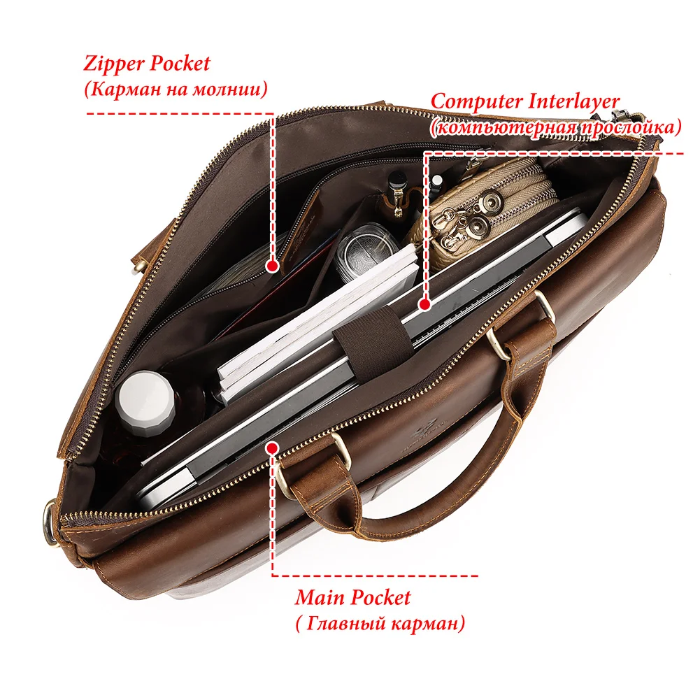 حقيبة رجال الأعمال من الجلد الأصلي ، حقيبة كتف كاجوال ، حقيبة لابتوب ، حقائب يد للعمل ، سفر للرجال ، كروس بودي جانبي ، فاخر ،