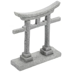 Decoración de acuario japonesa Torii Gate, adorno en miniatura, tanque de peces, jardín, santuario, paisaje Shinto, microdecoración de piedra arenisca