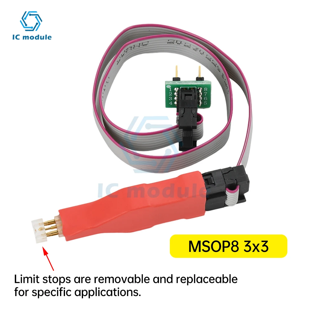 

TSSOP8/MSOP8 Microchip Spring Pin Burner Read/Write Test Probe Car Instrumentation Program Download Cable Programmer