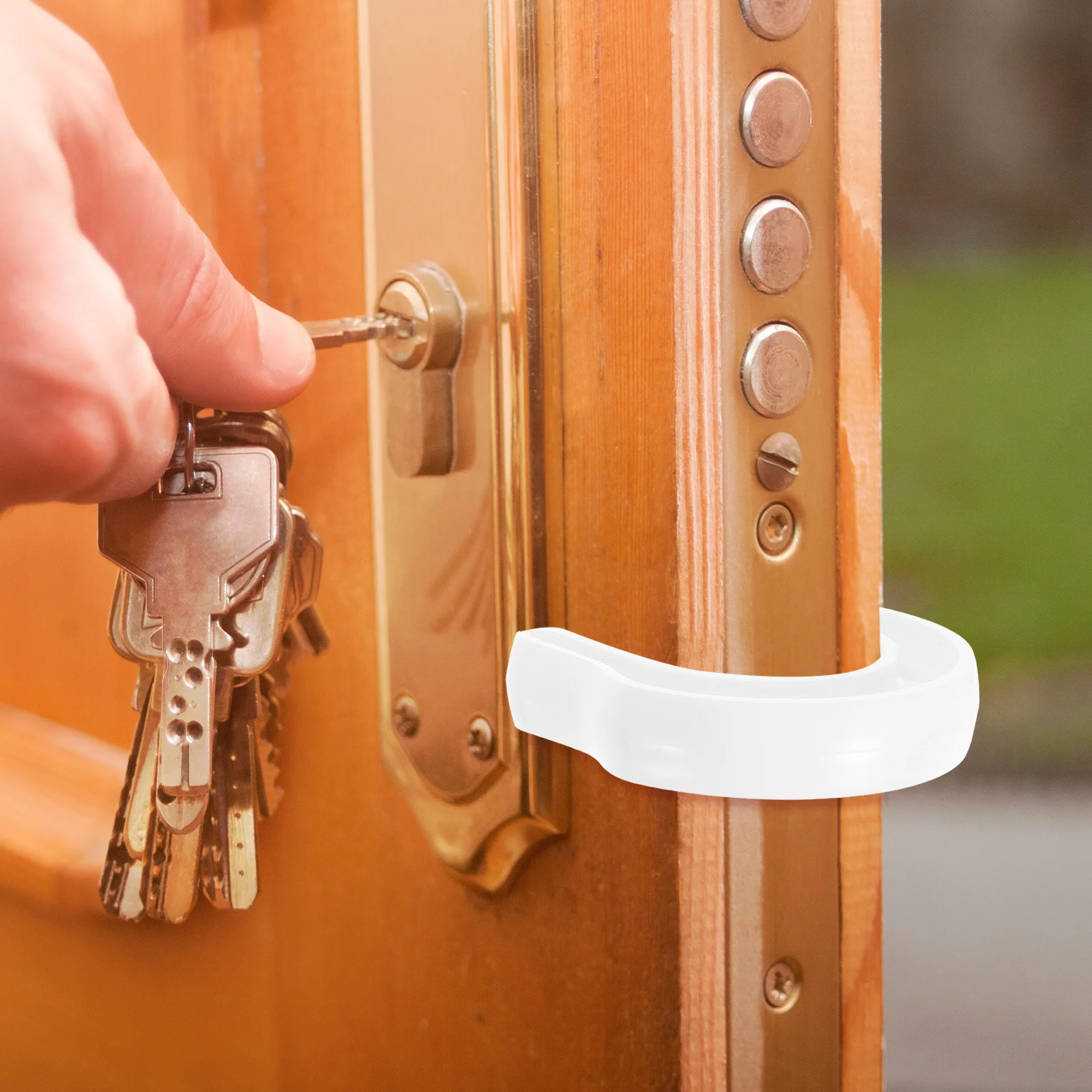 

10Pcs Thickened Door Stopper Clamp Anti-Collision Protection Baby Safety Products for Bathroom Bedroom Toddlers White