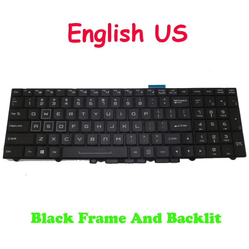 

Laptop Backlit US Keyboard For CLEVO P750ZM P750 P870DM P870FM P870KM P870TM P770ZM P771ZM P870 P751DM Japanese Black Frame New