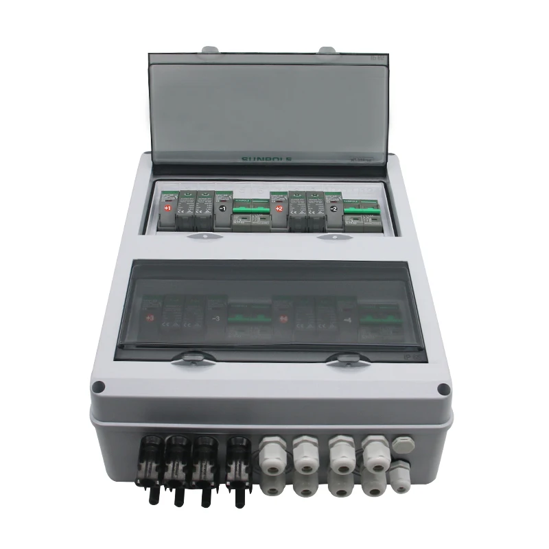 Imagem -05 - Solar Fotovoltaica pv Combiner Box Fusível de Proteção contra Raios Mcb Spd Impermeável Ip65 Entrada Saída dc 550v Atacado