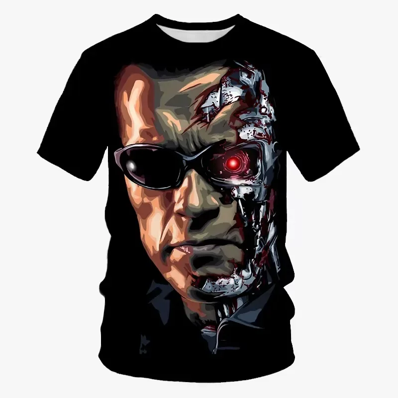 Summer Terminator Classic Movie 3D Print T Shirt Men Women Short Sleeve Streetwear Harajuku Y2k Tops Tees Kids Clothing