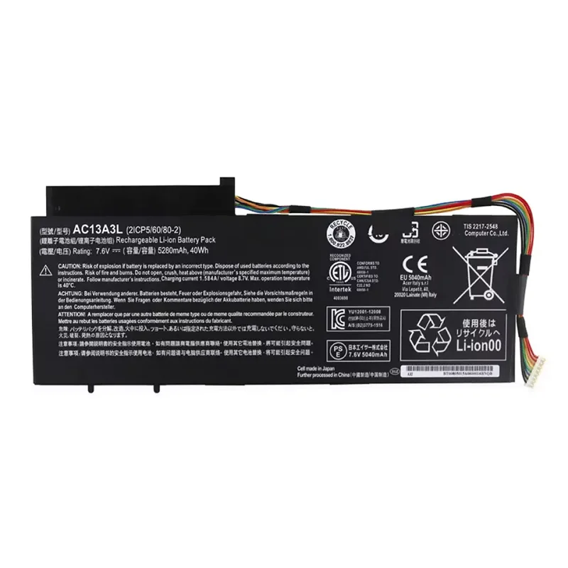 Imagem -04 - Supstone Nova Ac13a3l Kt.00403.013 Bateria do Portátil para Acer Aspire P31314833p3-1713322y2g06as Travelmate X313-ex313-m