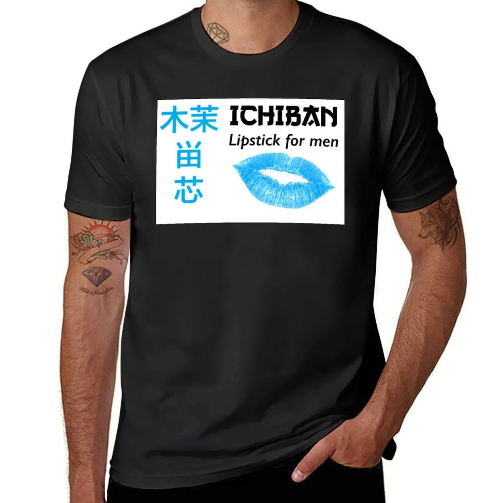 ichiban lipstick for men T-Shirt summer clothes kawaii clothes t shirt men