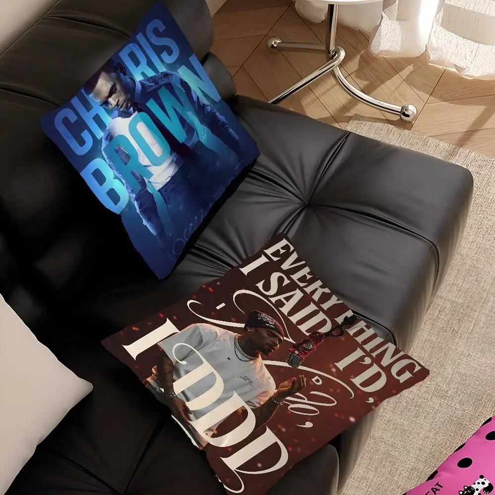 Chris Brown Different Styles Classic Movie Pillow Anime Pillow Sofa Bed Head Pillow Cover Cushion Cover 45x45 cm Fashion