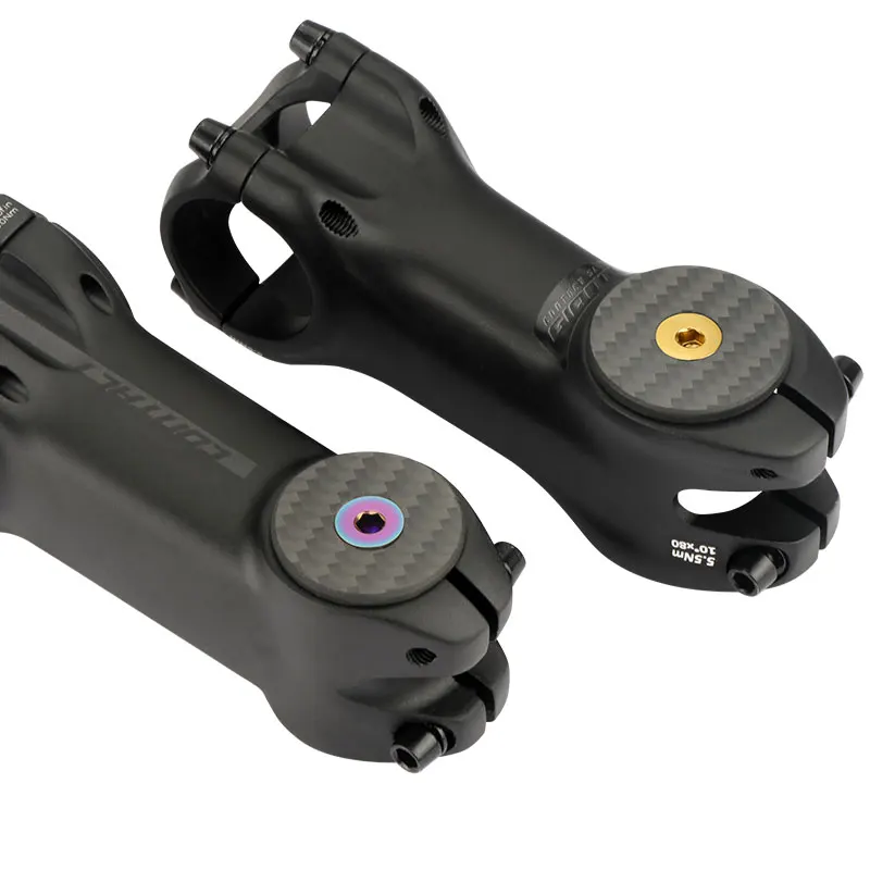 Carbon Fiber Headset Cap W/ M6*35mm Titanium Bolts 1-1/8