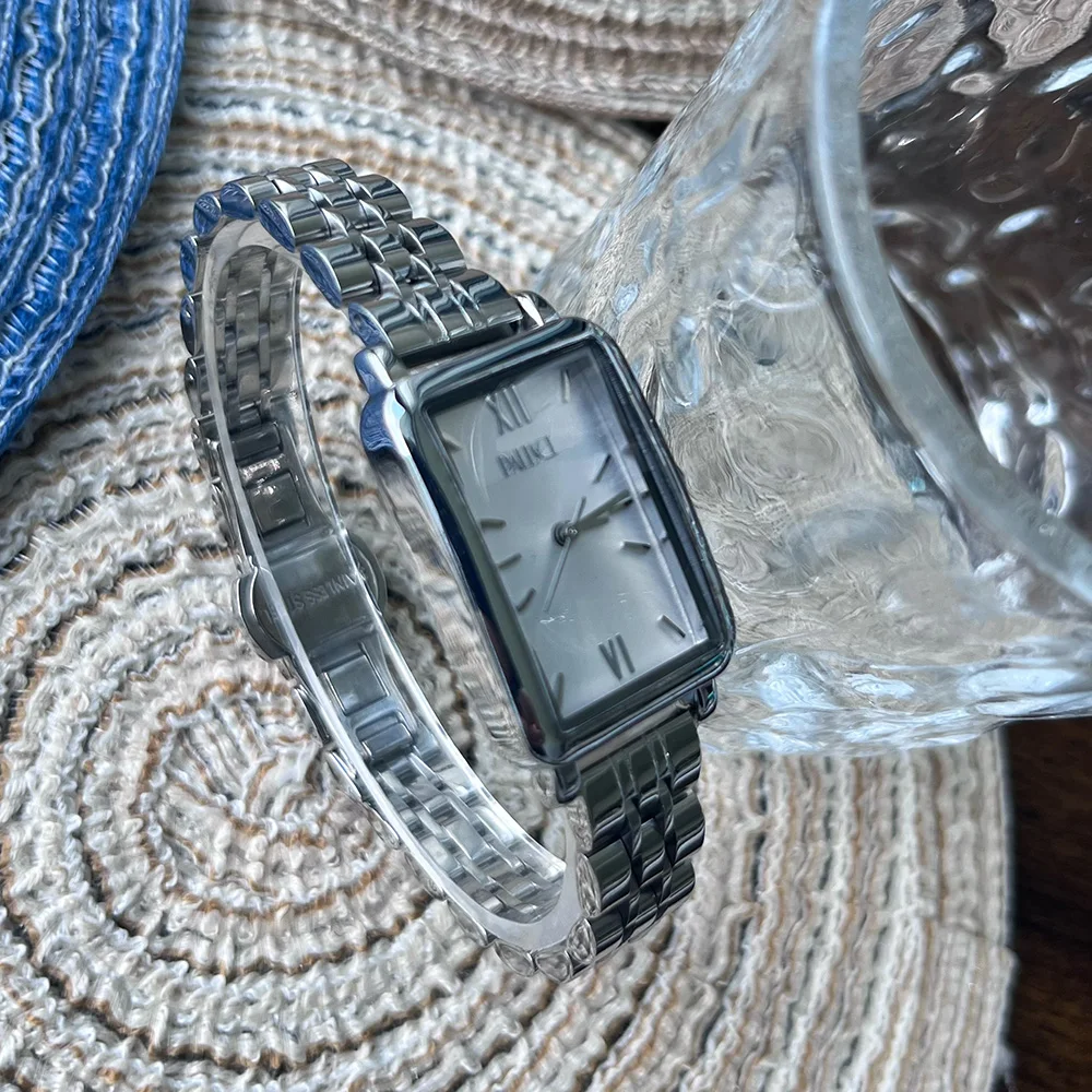 Business Minimalist Women's Watch High-end Temperament Rectangular Gold White Dial Small Bracelet Ladies' Quartz Wristwatches