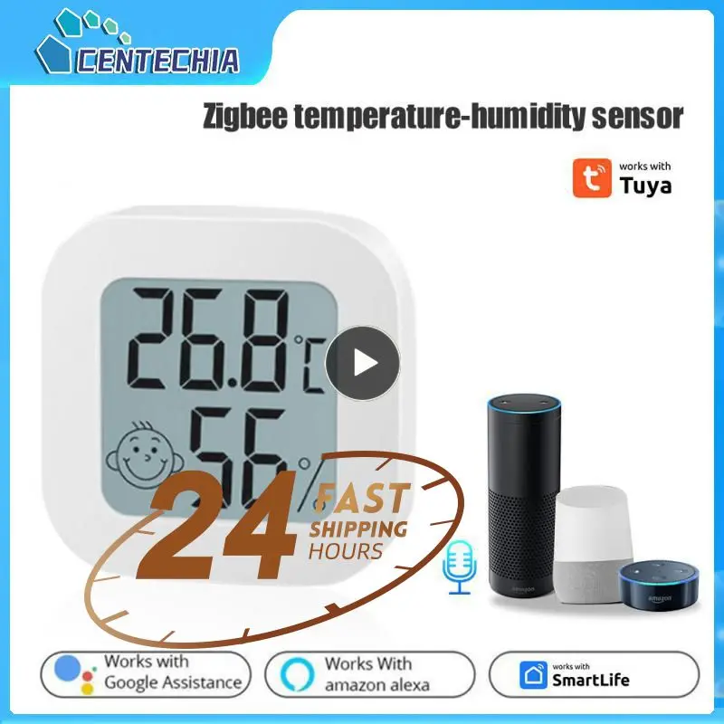 Zigbee Thermometer Hygrometer Tuya WiFi Smart LCD Screen Digital Temperature Humidity Sensor Work With Alexa Google Home