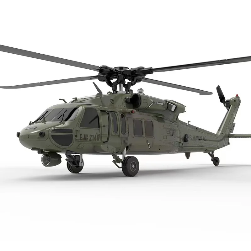 เฮลิคอปเตอร์จำลองรุ่น F09 Black Hawk Uh60 แบบมีปืนควบคุมระยะไกล 6 ช่องสัญญาณ พร้อมเอฟเฟกต์ 3 มิติ สำหรับการจำลองการรบ