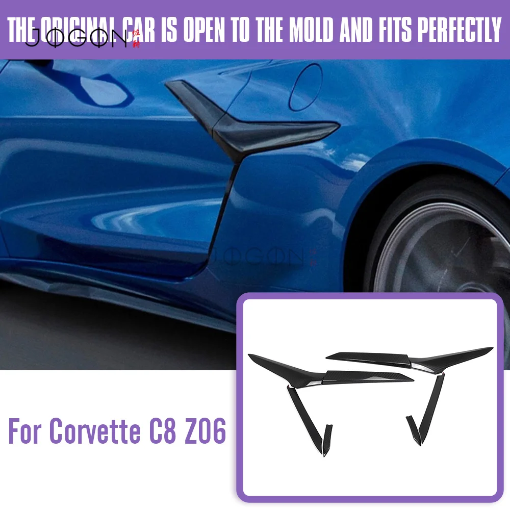 

For Corvette C8 ZR1 E-Ray Z06 Coupe Convertible 2023-2025 Real Carbon Fiber Side Vent Intake Trim Exterior Accessories