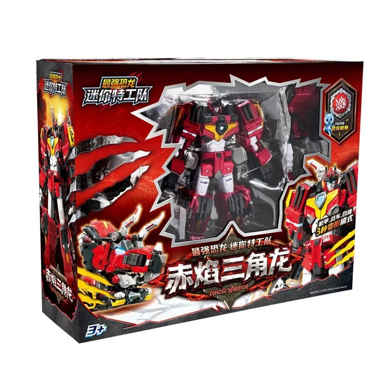 New Mini Force 8 Dinoid Warrior Transformation Robot Toys Action Figures Mini Force X Tyrannosaurus Rex Warlord Deformation Toy