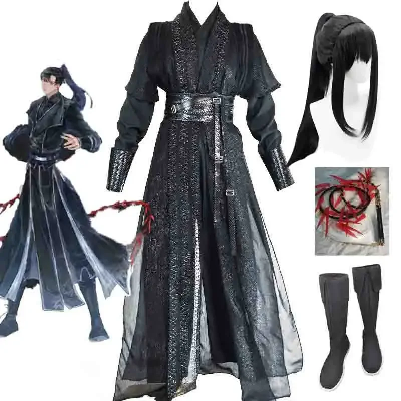 Tian Guan Ci Fu He Xuan Cosplay Costume Sha Po Lang Character Chang Geng Mo Ran Cosplay Costume Shoes Wig Chinese Hanfu Outfits