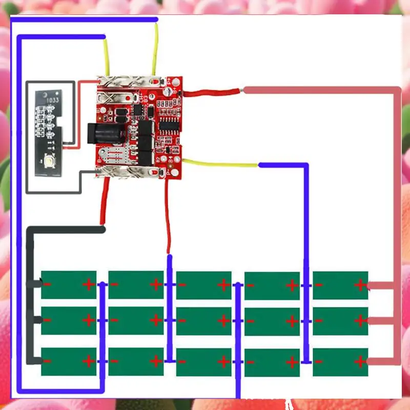 

5X Li- Battery Case Circuit Board PCB For Lomvum Zhipu Hongsong Jingmi No Original 18V Lithium Battery,15 Hole-ABJU
