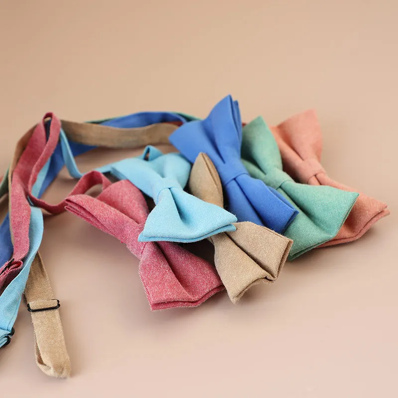 새로운 면 나비 넥타이 어린이 나비 넥타이 남아 여아 나비 매듭 성인 단색 나비 넥타이 크라바트 파티 나비 넥타이 어린이 선물용