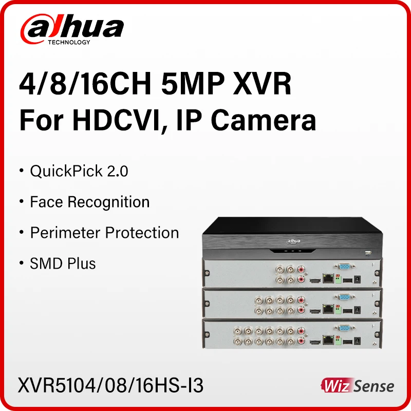 

Dahua WizSense 4 8 16CH Penta-brid 5MP Value 1080P Digital Video Recorder QuickPick XVR XVR5104HS-I3 XVR5108HS-I3 XVR5116HS-I3