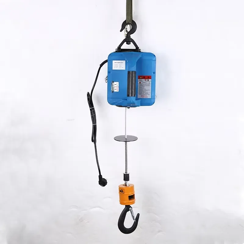 New Portable Mini Electric Hoist with Pure Copper Motor Micro Wire Rope 500kg Capacity Remote Control for Retail Use