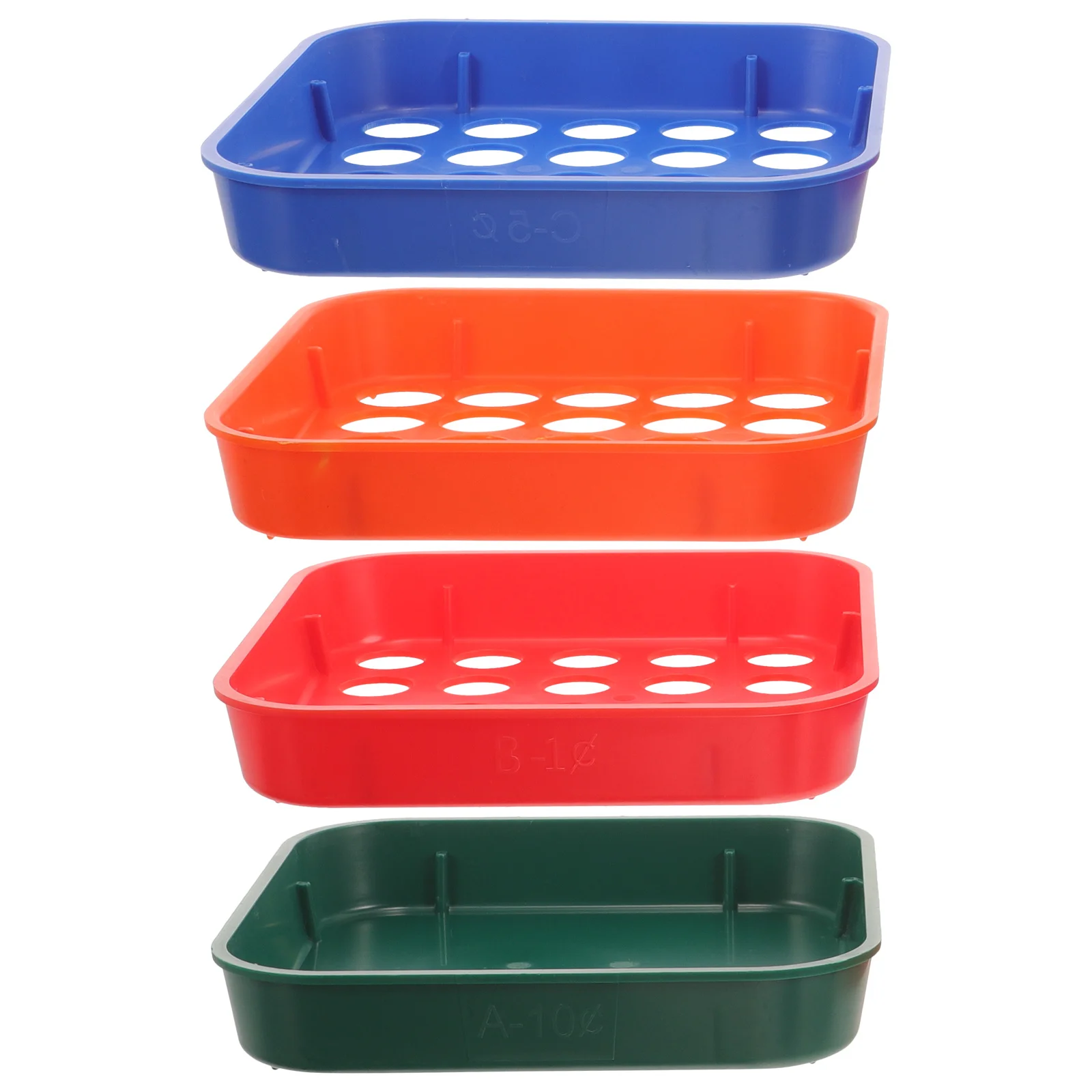 

4pcs Color-Coded Coin Sorting Tray Heavy Duty Plastic Organizing Plates For Pennies Nickels Dimes Quarters Bank Retail Use
