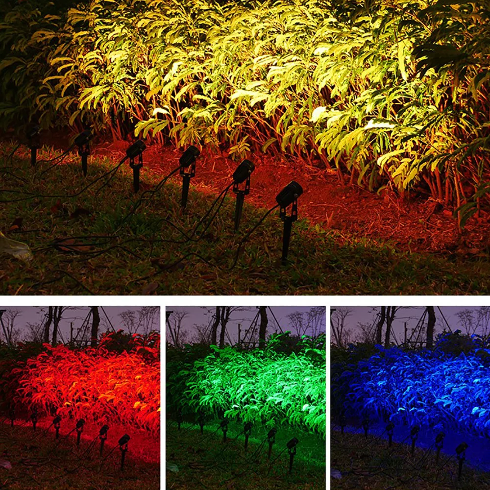 10 in 1 Outdoor led mobile phone APP garden lawn lamp splicing bluetooth graffiti WiFi smart plug-in floor lamp