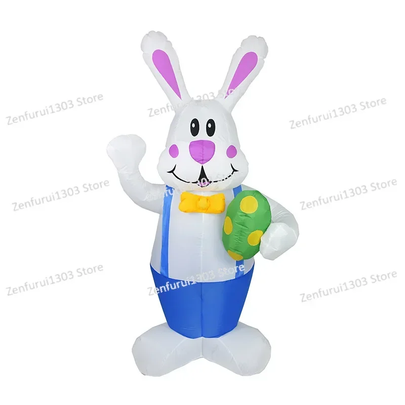 Christmas decoration cartoon inflatable model 1.9 meters Easter inflatable rabbit Led light festival venue layout