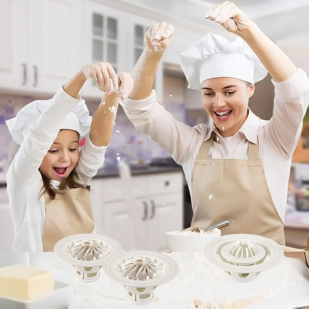 Flower Shaped DIY Pastry Pie Dumpling Maker Buns Mold Baking & Pastry Tools Steamed Stuffed Bun Making Dumplings Mould image 5