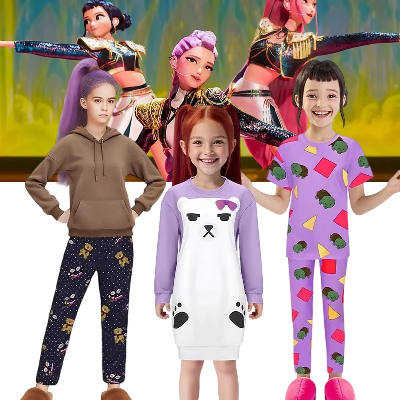 

Костюм для косплея из фильмов KPop Rumi Zoey Mira для девочек и женщин, одежда для сна, пижамы на Хэллоуин, карнавал, вечерние, ролевые игры, пижамный комбинезон