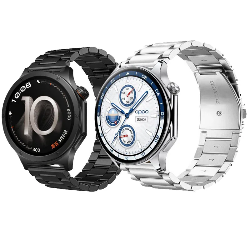 For OPPO Watch X3 X2 S 4 Pro Wristband for OnePlus Watch 3 2 2R/OnePlus 46mm 22mm Watch Band Stainless Steel Strap