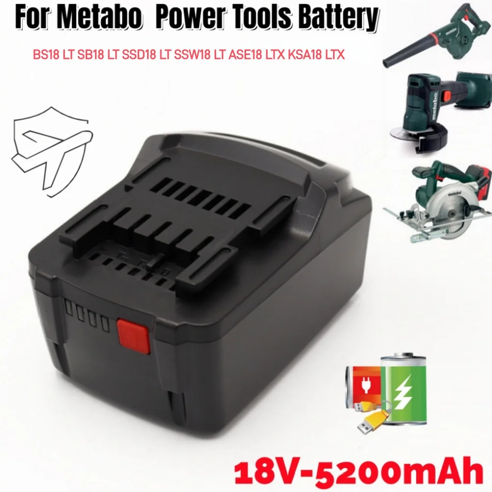 

Для Metabo 18 В 5,2 Ач аккумулятор S электрический инструмент отвертки, гаечные ключи, дрели, для аккумулятора Metabo 18 В Asc30-36 Asc55
