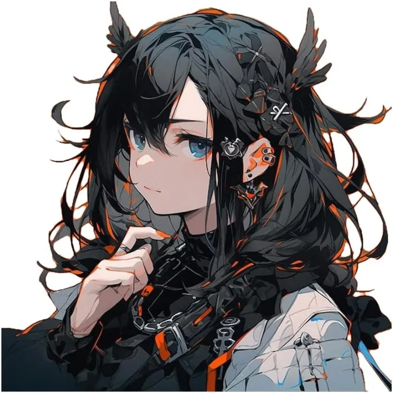 1Pc 2D Flat Anime Girl Vinyl Sticker, Waterproof Decal for Water Bottle Fuel Cap Car Window Trunk Laptop Decor, Holiday Gift