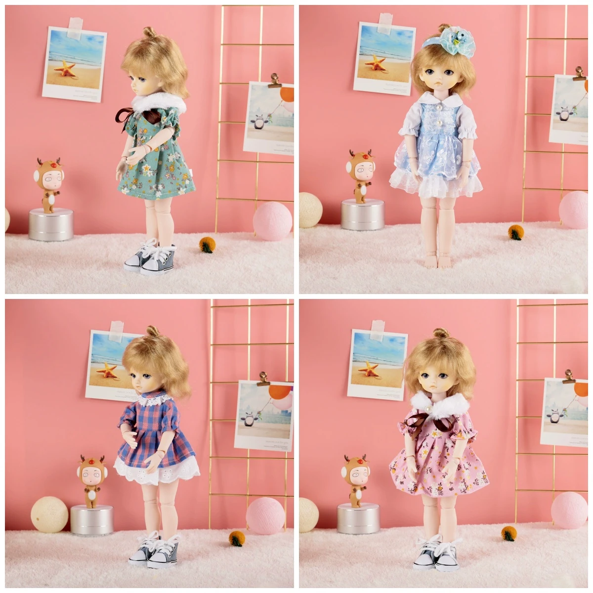 

30 см 1/6 Bjd кукла платье замена куклы одежда юбка с головными уборами дети девочки DIY игрушки подарок нарядные игрушки аксессуары