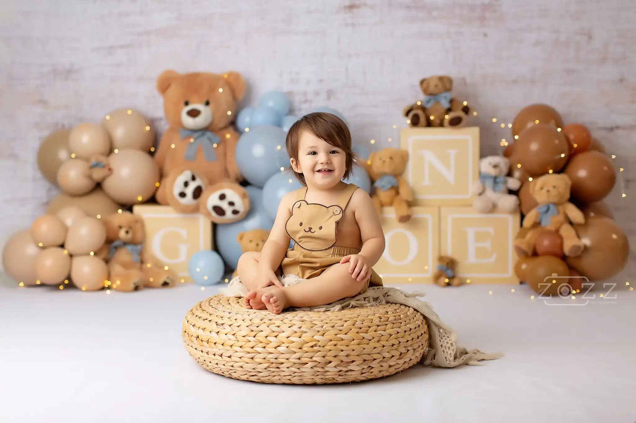 Cute Bear Balloons Backdrops Kids Baby Photography Props Child Adult Photocall Decors Birthday Cake Smash Backgrounds