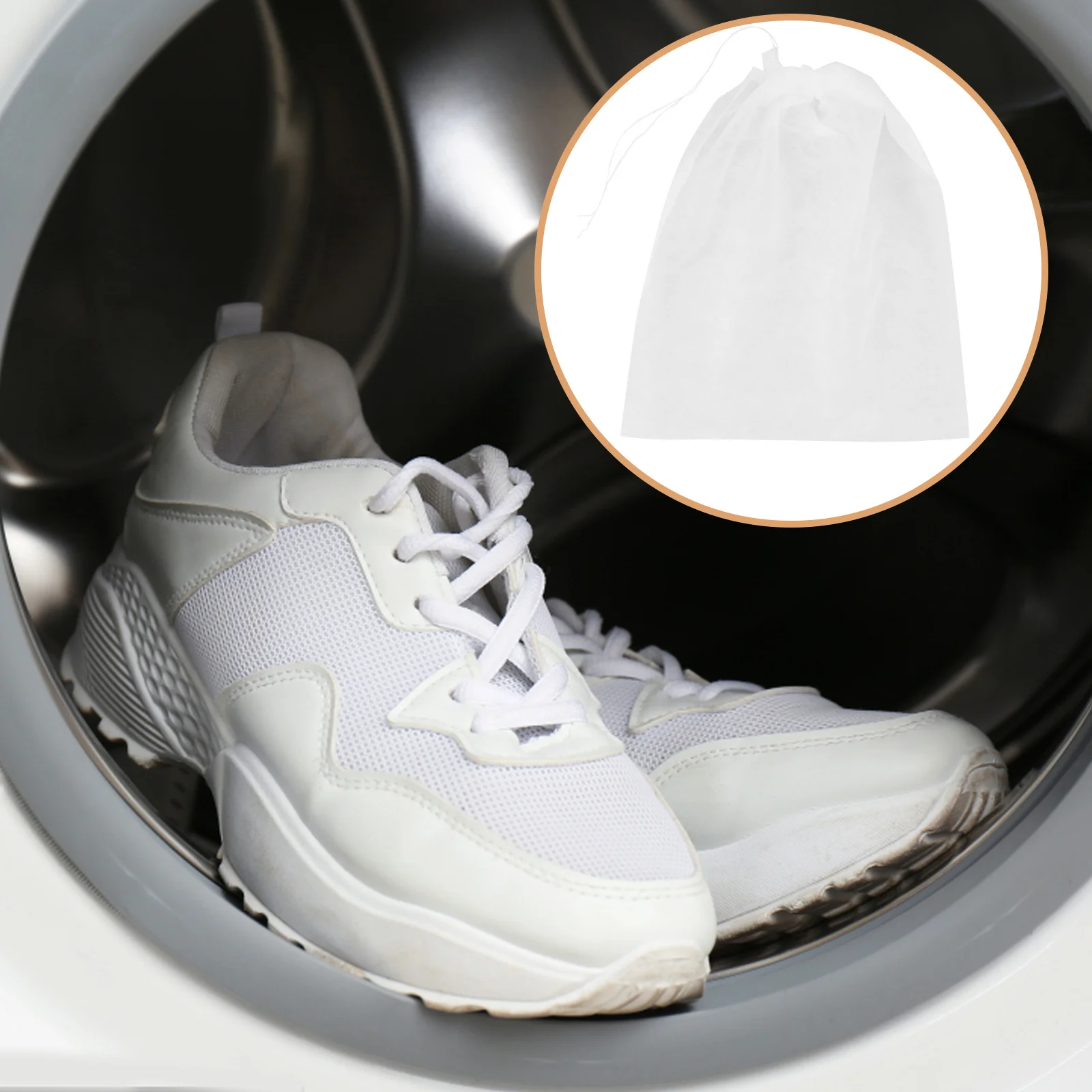 

50Pcs Shoe Storage Bags Nonwoven Fabric Drawstring Organizer Large Travel Shoe Bags Dustproof Pouch for Men and Women