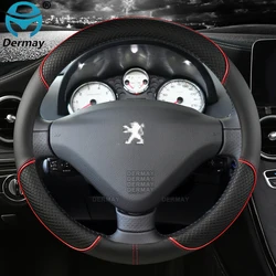 Для Peugeot 206 207 307 DERMAY автомобильный чехол на руль из искусственной кожи, нескользящие автомобильные аксессуары, быстрая доставка