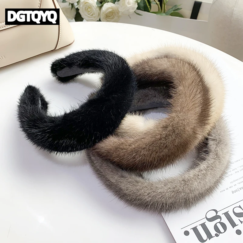 

Горячая новинка 2026: Женские роскошные зимние повязки на голову из 100% натурального меха норки. Высококачественные повязки для волос из натурального меха. Модный меховой ободок для волос. Пушистый подарок.