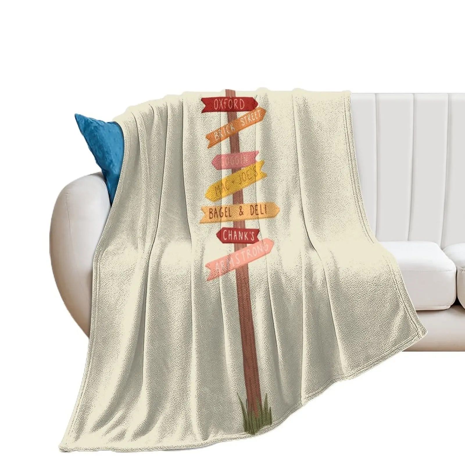 Miami University Sign Post Throw Blanket Moving manga Blankets