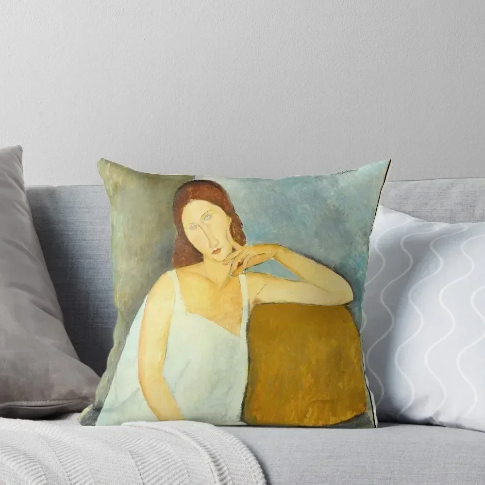 Amedeo Modigliani. Jeanne Hébuterne, 1919. Throw Throw Pillow luxury decor Embroidered Cushion Cover Luxury Pillow Cover pillow