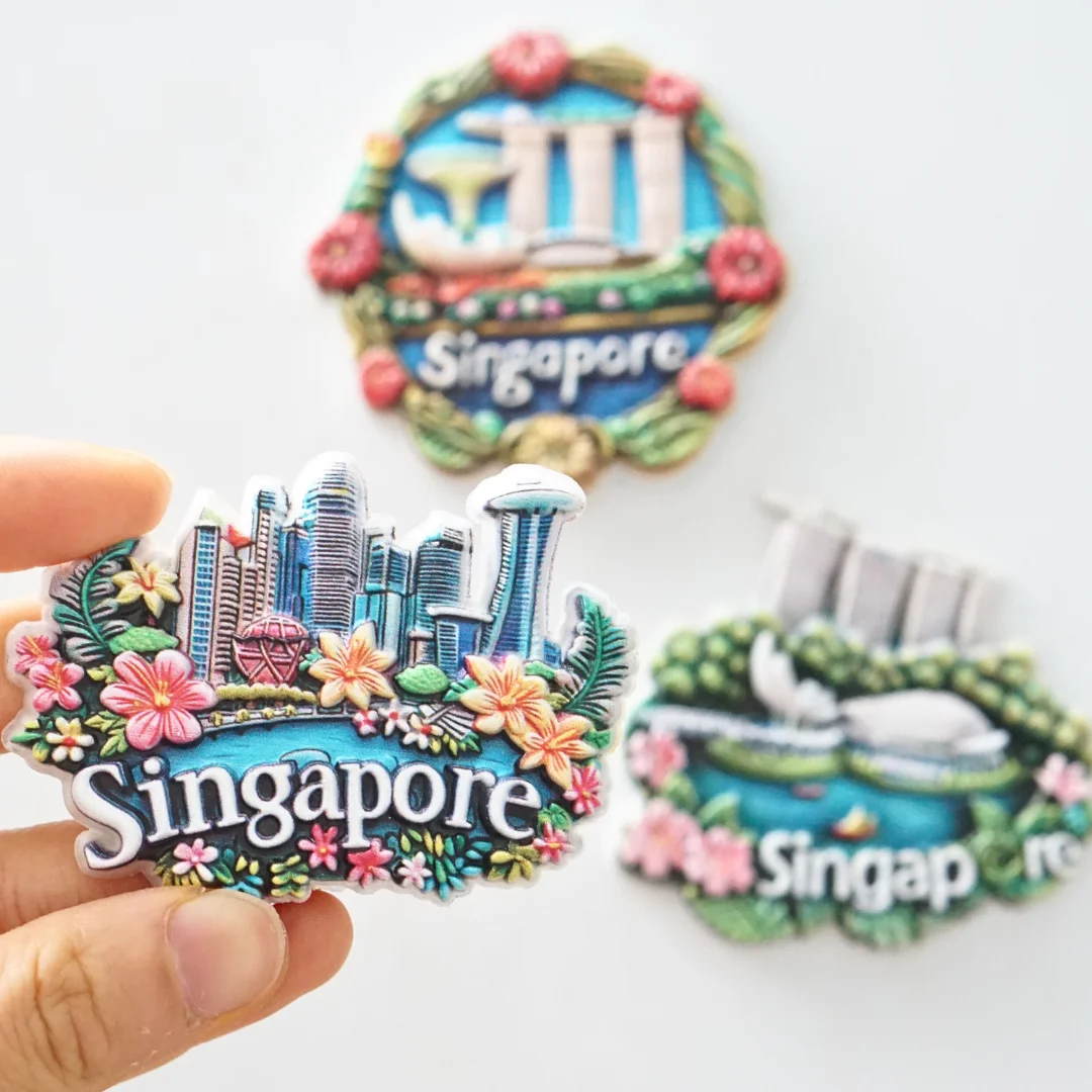 

1pc, Singapore Fridge Magnets, Singapore Travel Fridge Magnets, City Scenery Fridge Magnets, Colorful Fridge Magnets, Colorful H
