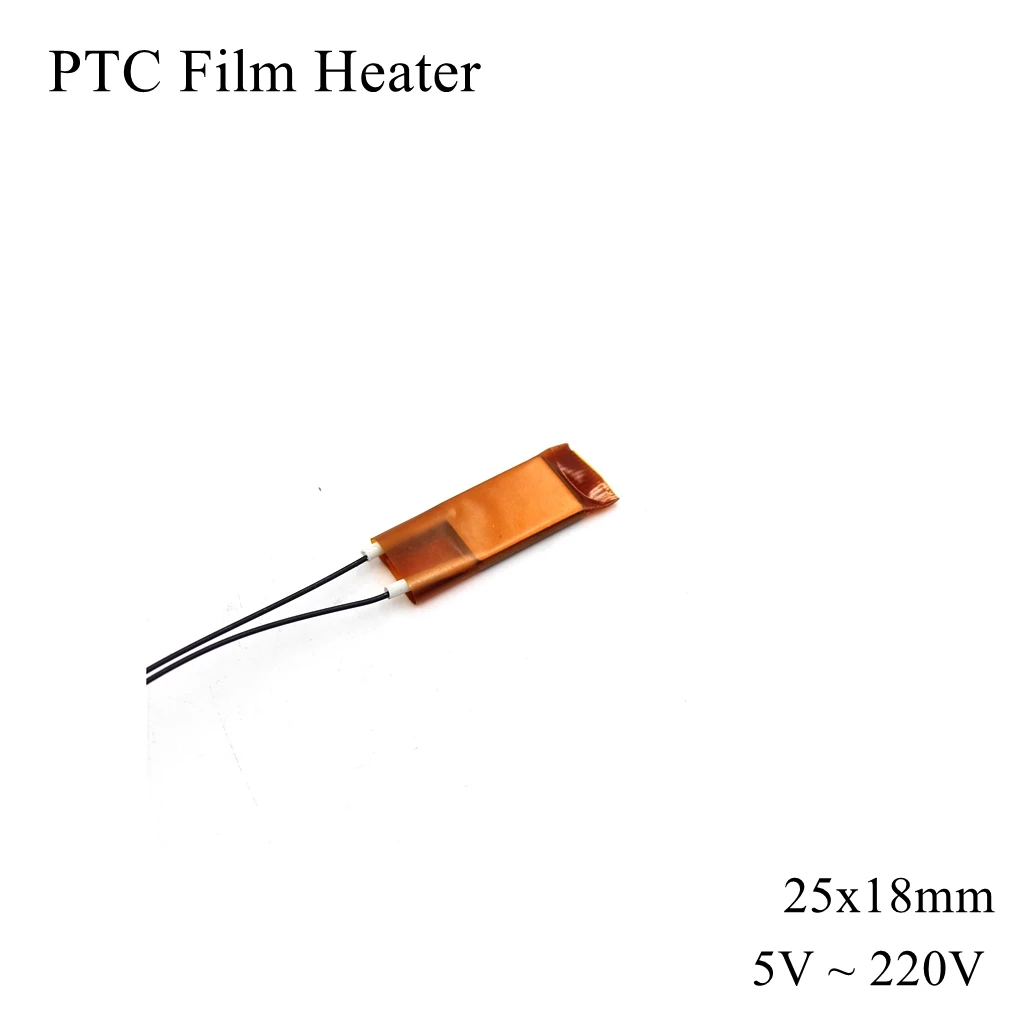 25x18mm 12V 24V 110V 220V PTC Film Heater Element Constant Thermostat Thermistor Ceramic Air Heating Sensor Chip Egg Incubator