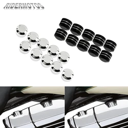 Motorcycle 10PCS Head Screws For Harley Sportster Touring Dyna Softail Twin Cam Engine Topper Bolts Caps 9MM Head Bolts Cover