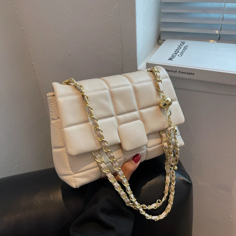 

High Quality Women PU Leather Chain Shoulder Bag Casual Female Croosbody Bags for Women Fashion Ladies Handbags Messenger Bag