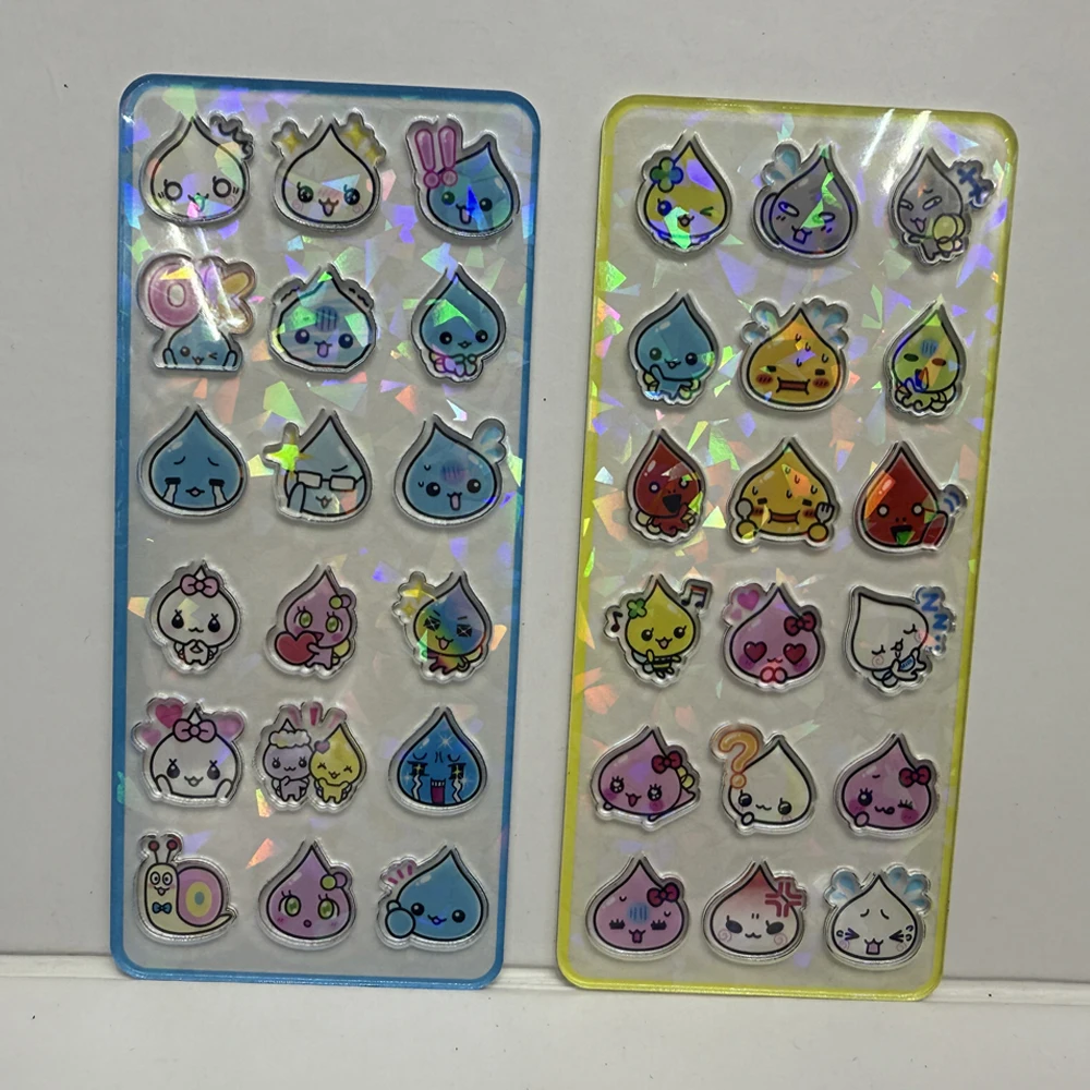 

2026 New Cartoon Droplet Sauce Mini Stickers Embossed Cartoon Stickers Decorative Solid Waterproof Stickers