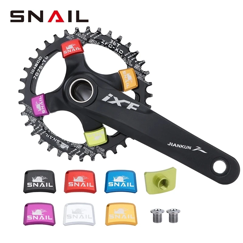 SNAIL Bike Chainwheel Screws MTB Square Aluminum Alloy Bicycle Chainring Bolts MTB Road Bike Crankset Screws Bike Accessories