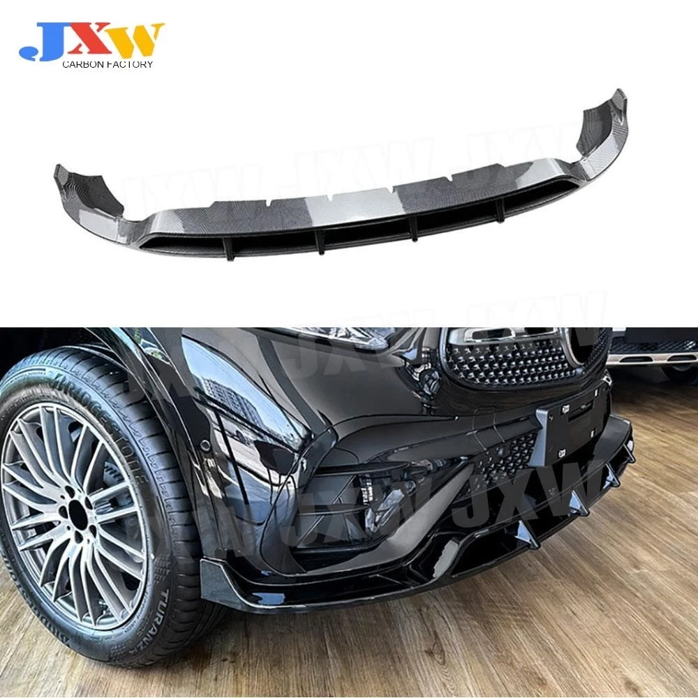 

for Mercedes Benz GLC Class X254 GLC 260 300 Sport 2023+ ABS Front Bumper Lip Spoiler Guard Three-section Car Accessories